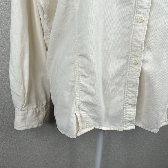 Woolrich Cream Corduroy Long Sleeve Button Down Classic Top Size 2XL - Picture 3 of 7